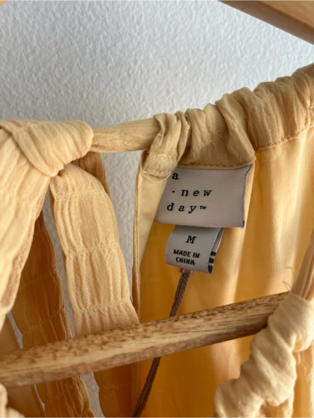 NWT A New Day Pale Yellow Tiered Halter Dress - Picture 5 of 6